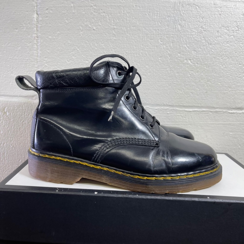 Dr. Martens Black Leather Ankle Boots Lace up Men's 11 UK/12 US Made In England
